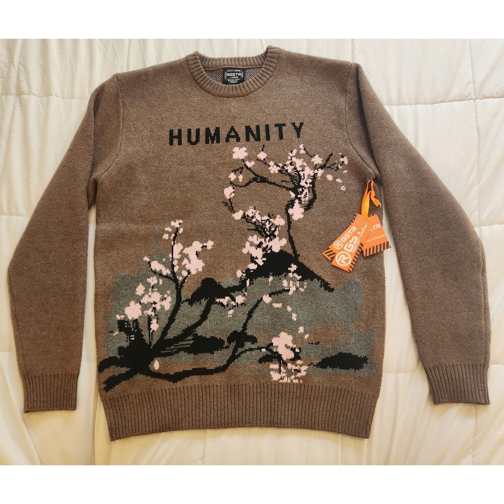 RGSTR Unisex Men’s Large Cherry Blossom Chocolate Mousse Heavyweight Sweater